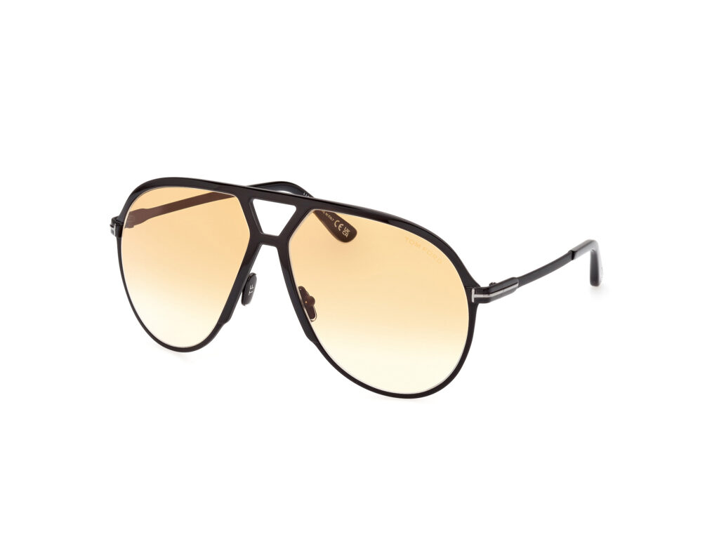 Occhiali da Sole TOM FORD FT1060 XAVIER-01F nero lucido / marrone grad