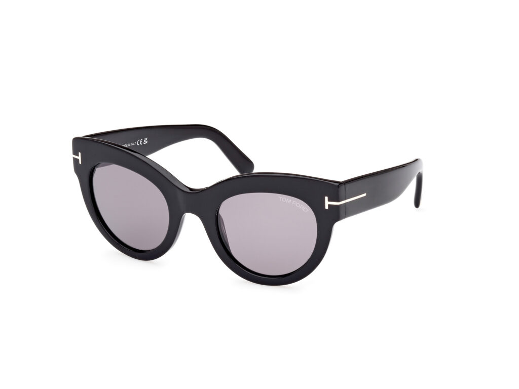 Occhiali da Sole TOM FORD FT1063 LUCILLA-01C nero lucido / fumo specchiato