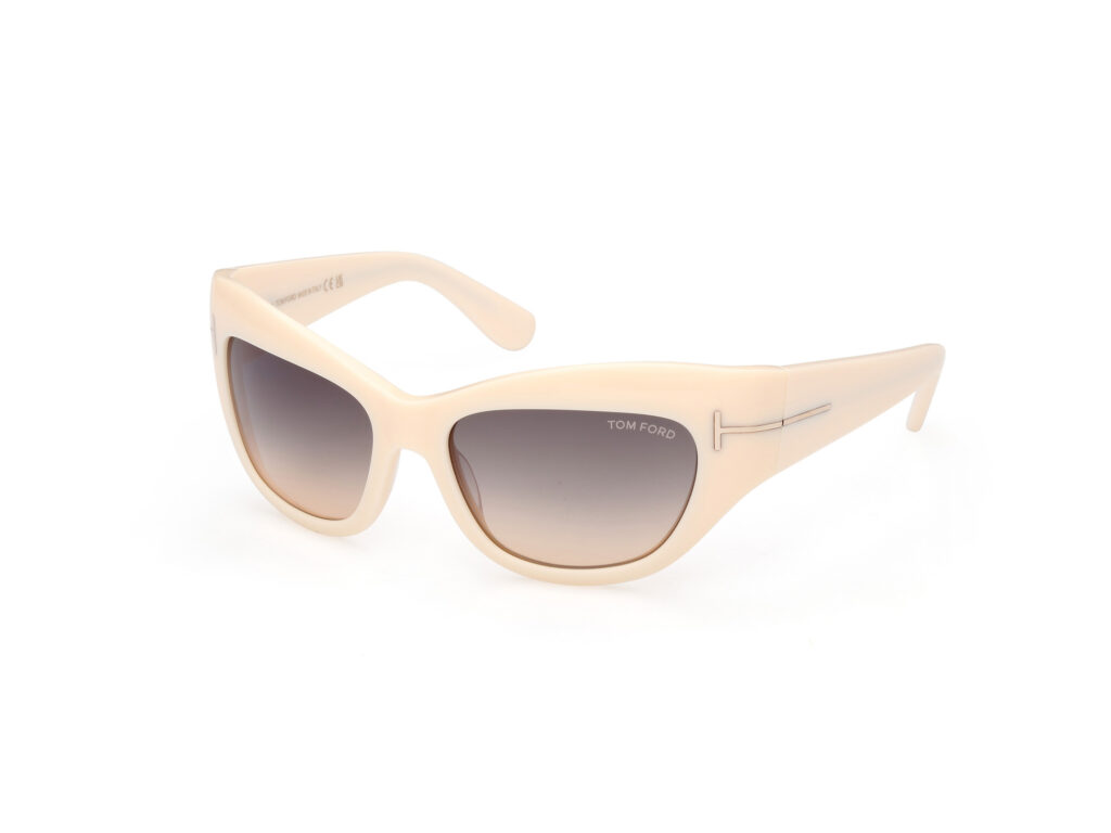 Occhiali da Sole TOM FORD FT1065 BRIANNA-25B avorio / fumo grad