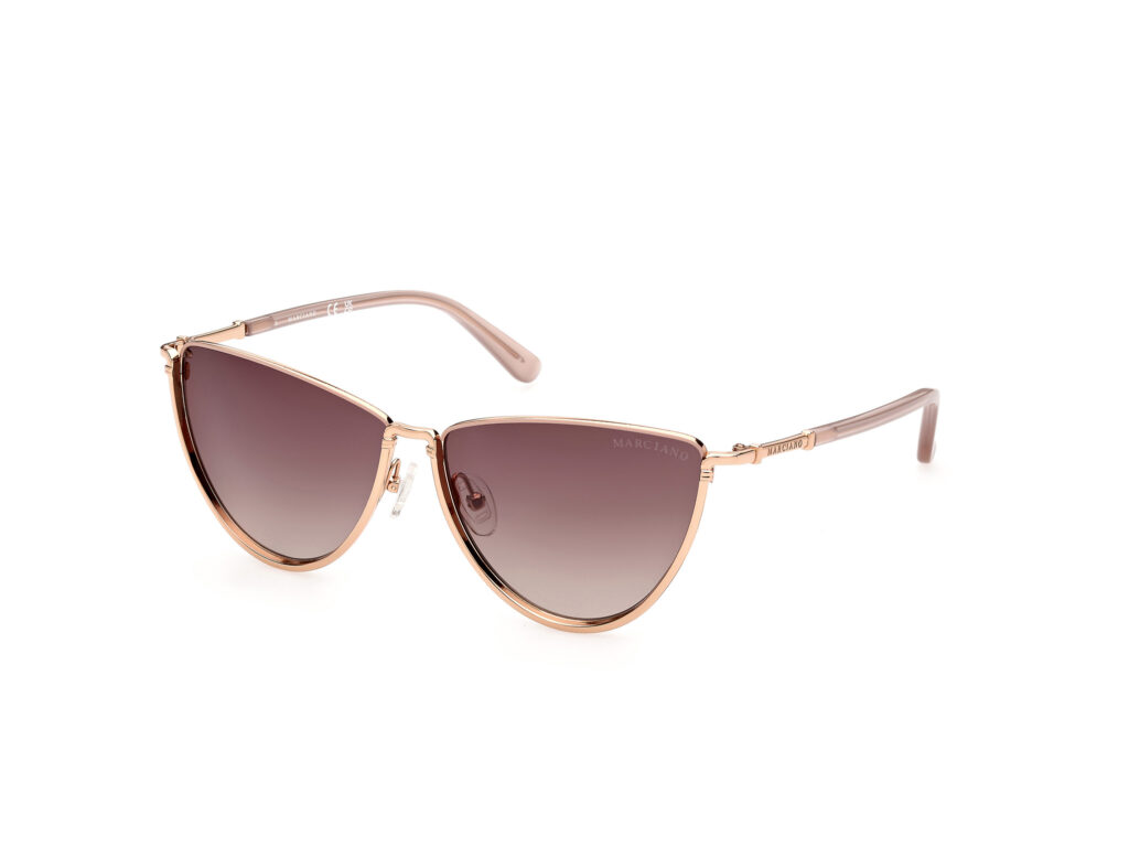 Occhiali da Sole MARCIANO GM0824-28F oro rosé lucido / marrone grad