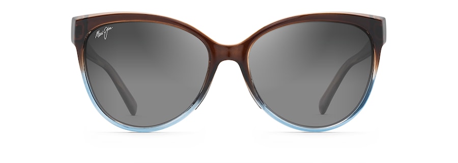 Occhiali da Sole polarizzati cat-eye 'OLU 'OLU Maui Jim GS537-01F Translucent Dark Chocolate with Blue