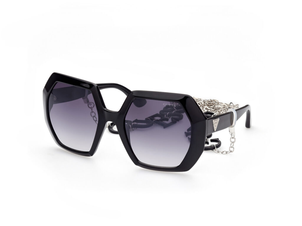 Occhiali da Sole Guess GU7786-01B nero lucido / fumo grad