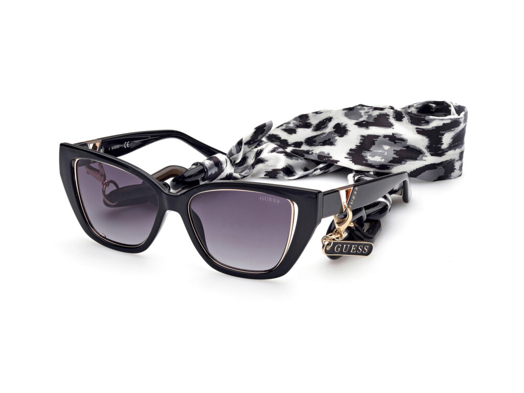 Occhiali da Sole Guess GU7816-01B nero lucido / fumo grad