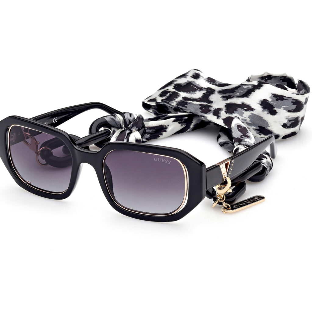 Occhiali da Sole Guess GU7817-01B nero lucido / fumo grad