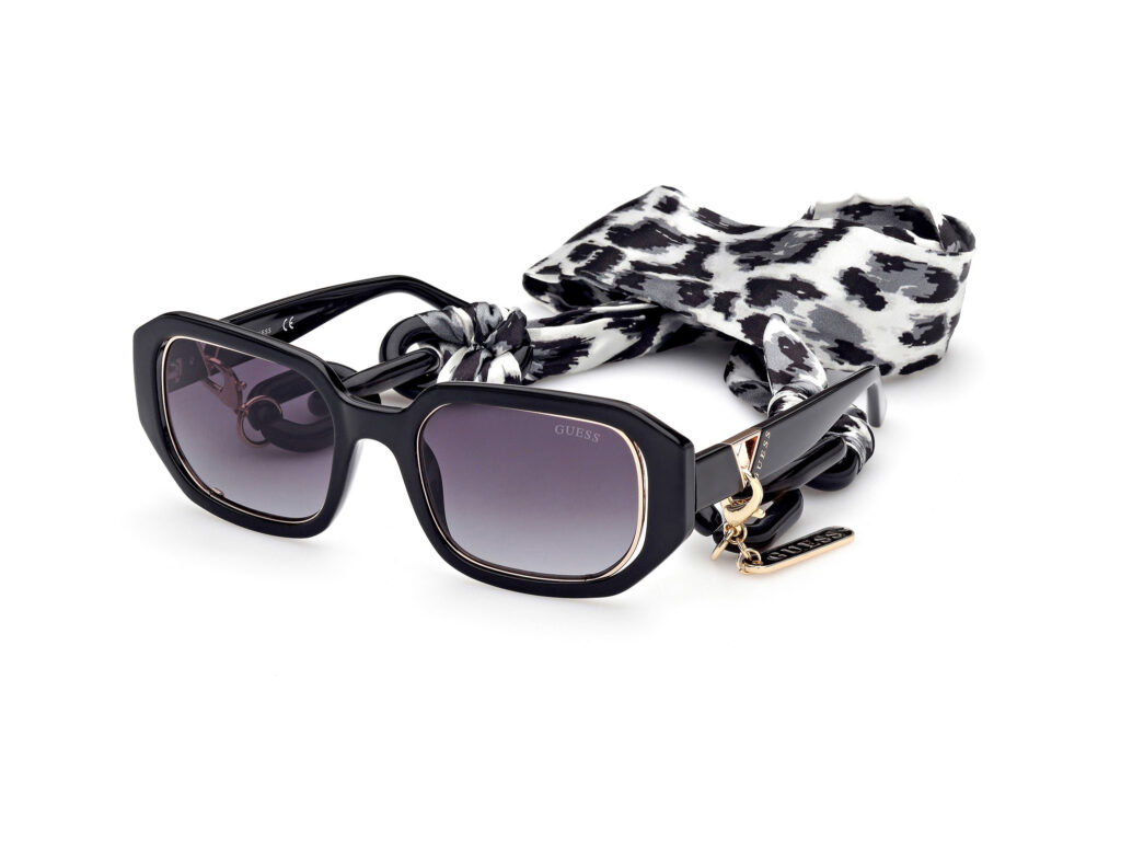 Occhiali da Sole Guess GU7817-01B nero lucido / fumo grad