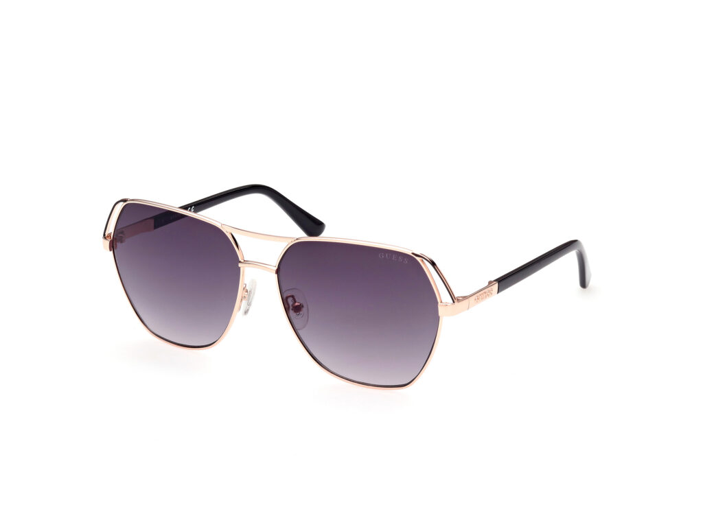 Occhiali da Sole Guess GU7825-28B oro rosé lucido / fumo grad