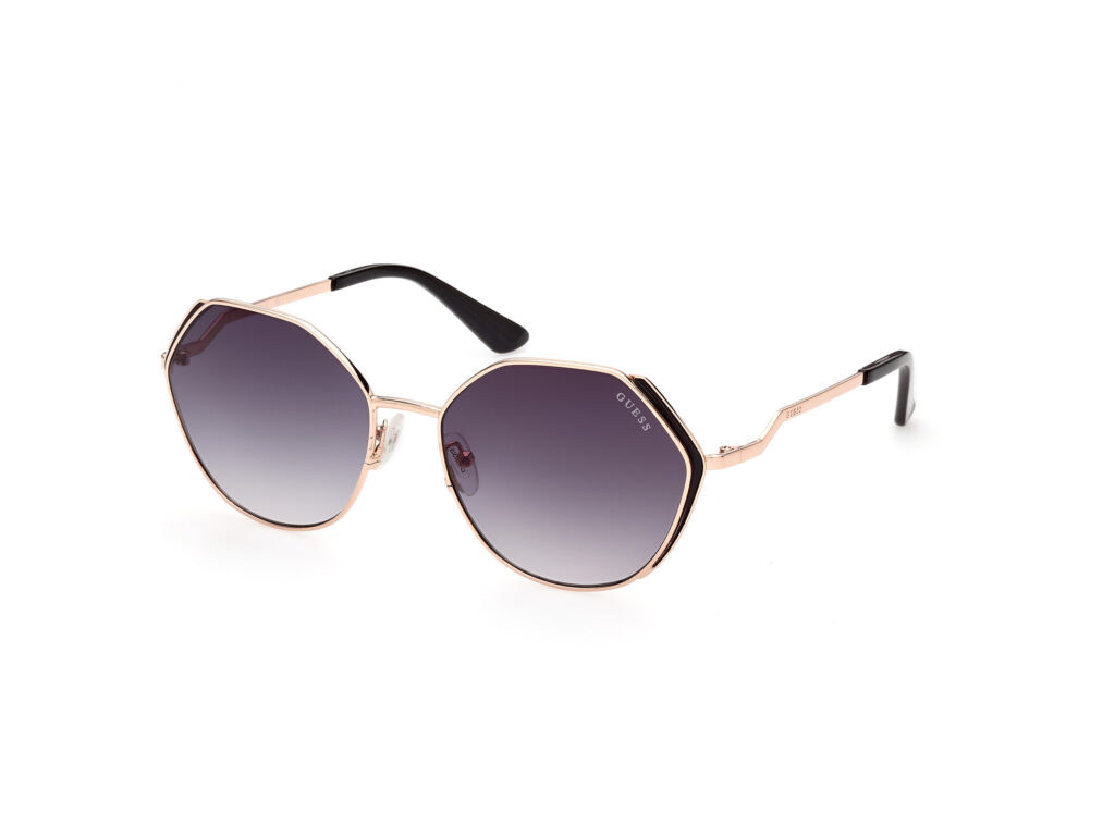 Occhiali da Sole Guess GU7842-28B oro rosé lucido / fumo grad