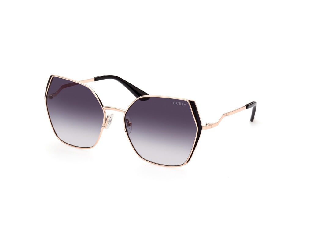 Occhiali da Sole Guess GU7843-28B oro rosé lucido / fumo grad