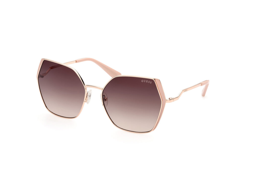 Occhiali da Sole Guess GU7843-28F oro rosé lucido / marrone grad