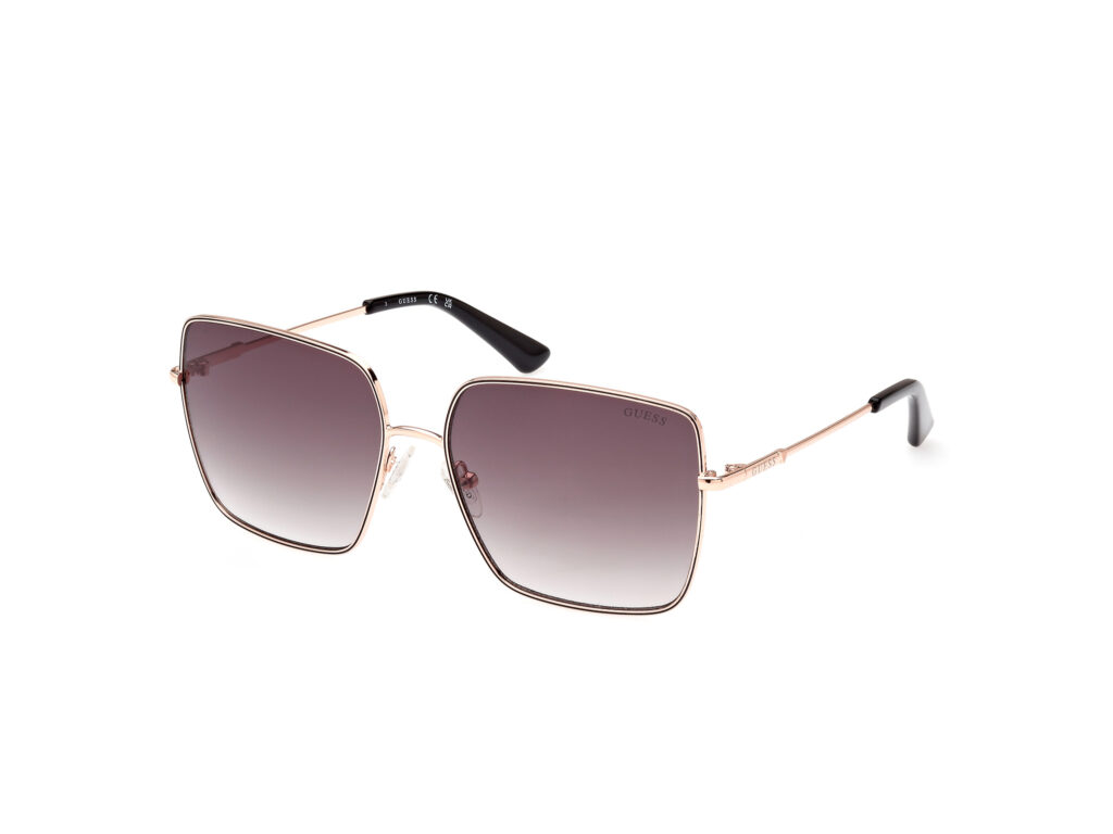 Occhiali da Sole Guess GU7866-28P oro rosé lucido / verde grad