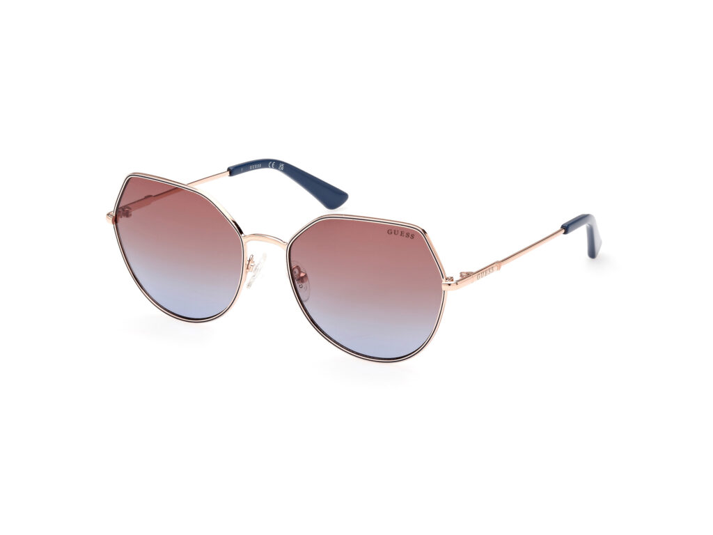 Occhiali da Sole Guess GU7867-28F oro rosé lucido / marrone grad