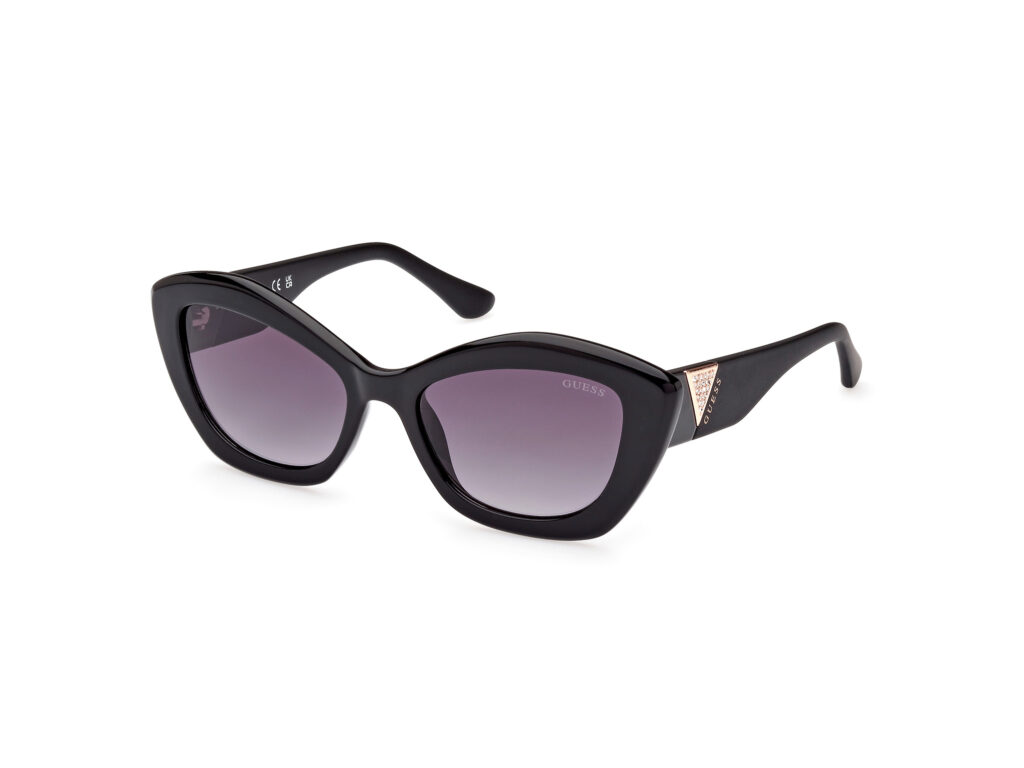 Occhiali da Sole Guess GU7868-01B nero lucido / fumo grad