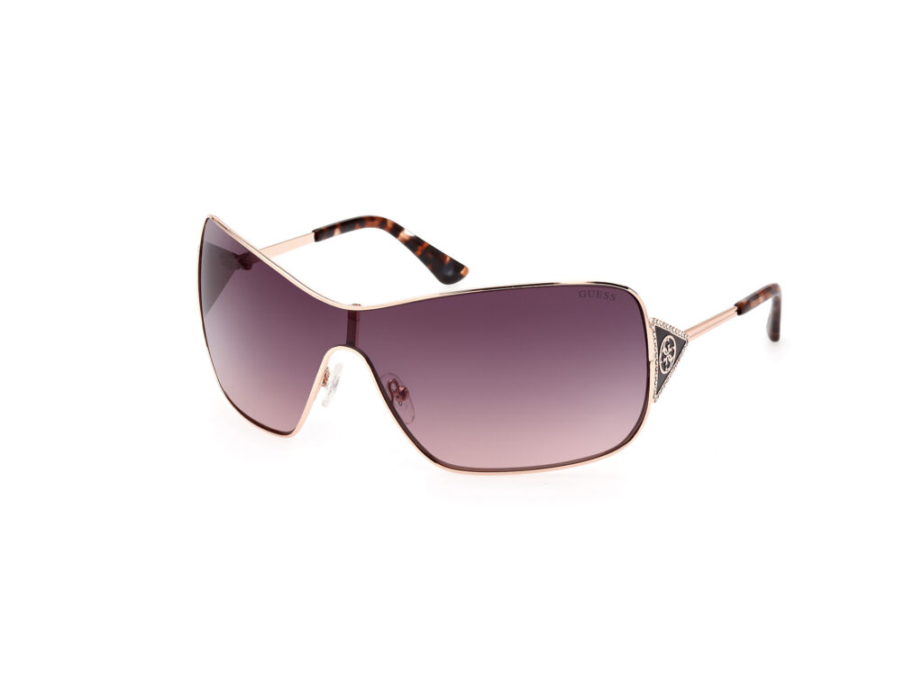 Occhiali da Sole Guess GU7876-28B oro rosé lucido / fumo grad