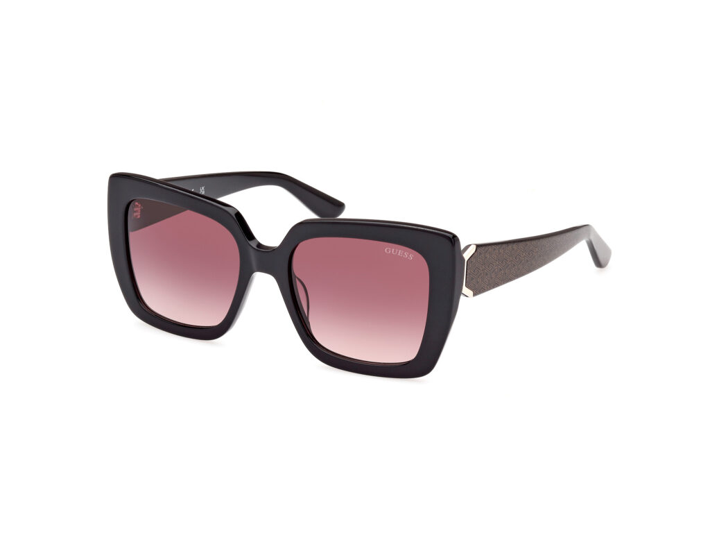 Occhiali da Sole Guess GU7889-01T nero lucido / bordeaux grad