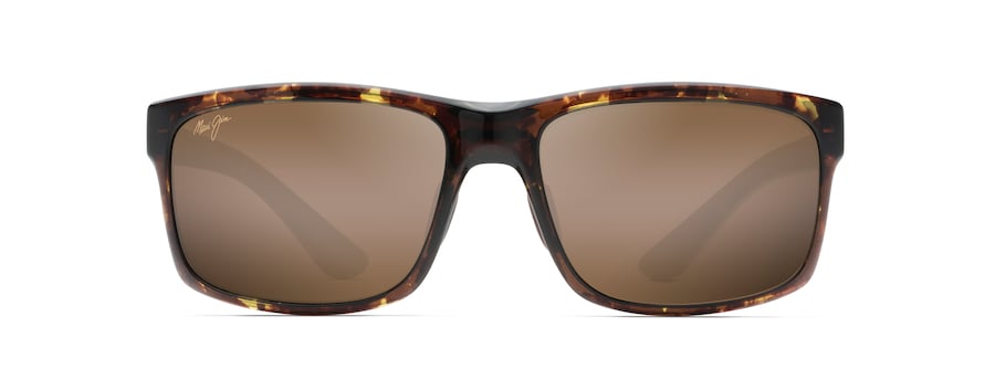 Occhiali da Sole polarizzati rettangolari POKOWAI ARCH Maui Jim H439-15T Tartaruga oliva