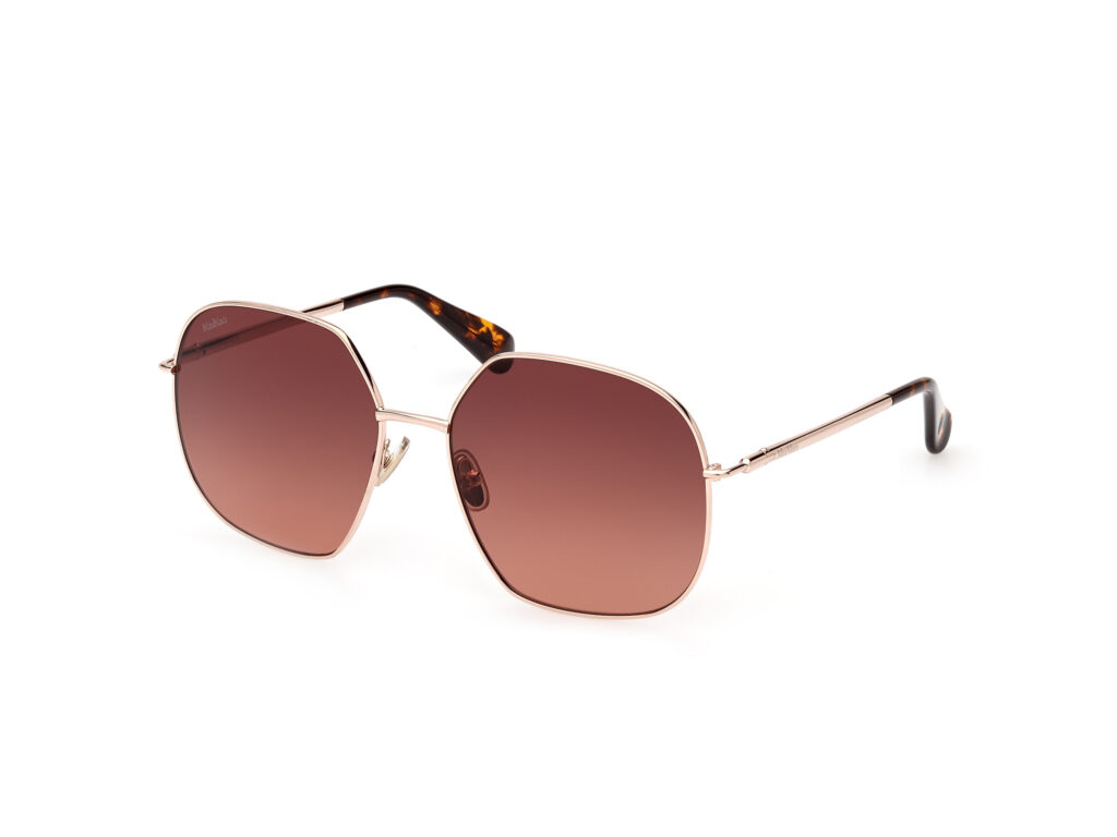 Occhiali da Sole MaxMara MM0061 DESIGN5-28F oro rosé lucido / marrone grad