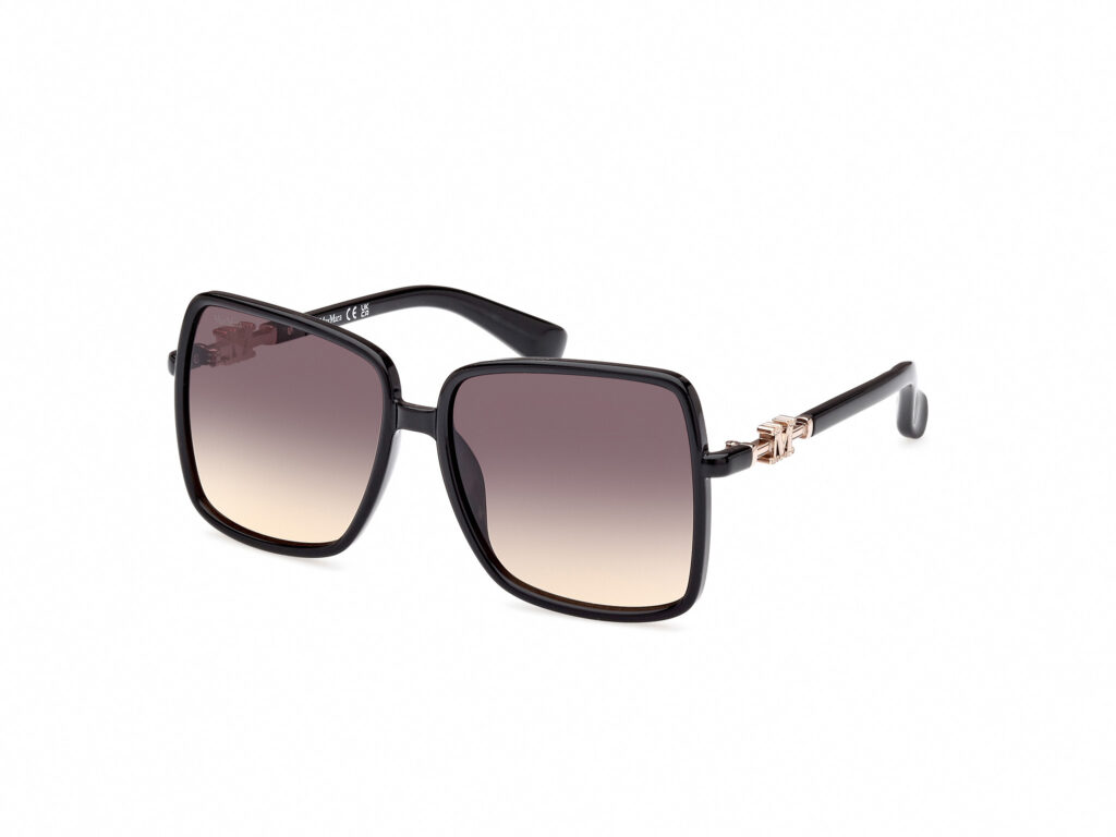 Occhiali da Sole MaxMara MM0064-H EMME14-01B nero lucido / fumo grad