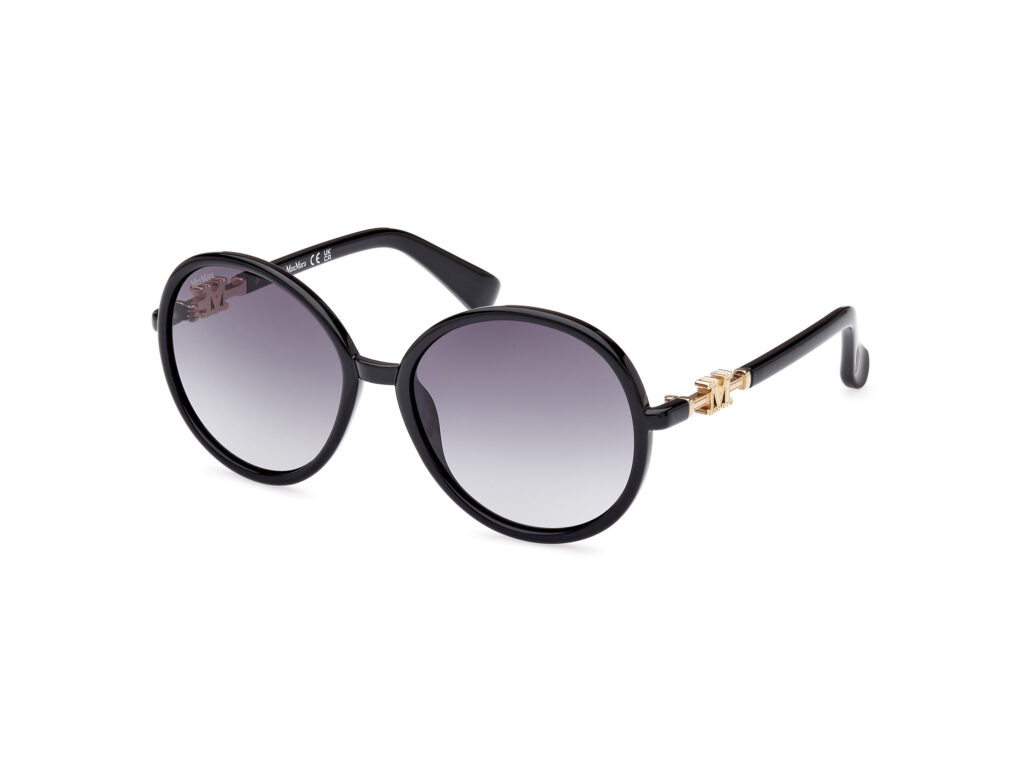 Occhiali da Sole MaxMara MM0065 EMME15-01B nero lucido / fumo grad