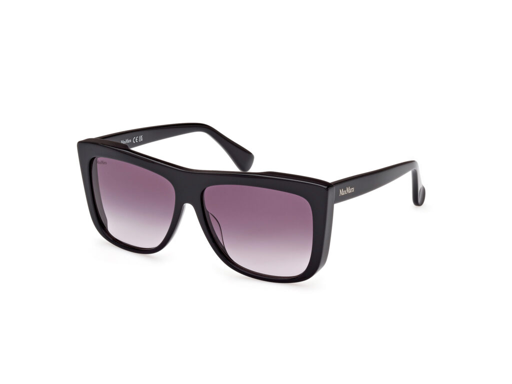 Occhiali da Sole MaxMara MM0066 LEE1-01B nero lucido / fumo grad