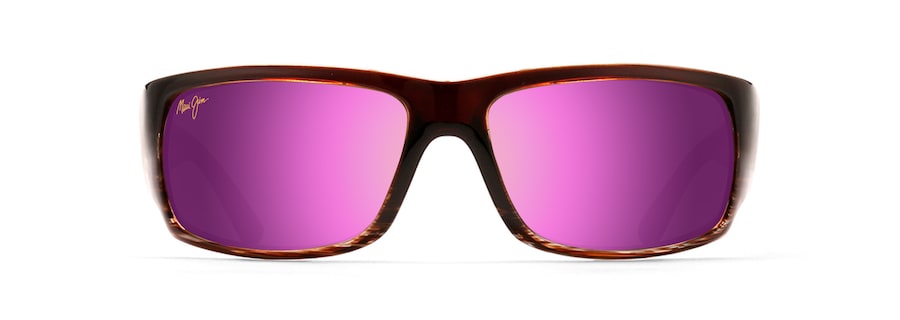 Occhiali da Sole polarizzati a mascherina WORLD CUP Maui Jim MM266-050 Cioccolato sfumato rigato