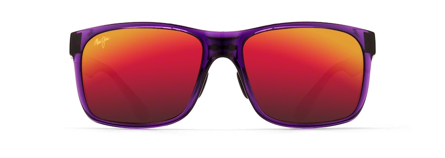 Occhiali da Sole polarizzati rettangolari RED SANDS ASIAN FIT Maui Jim MM432N-046 Porpora sfumato