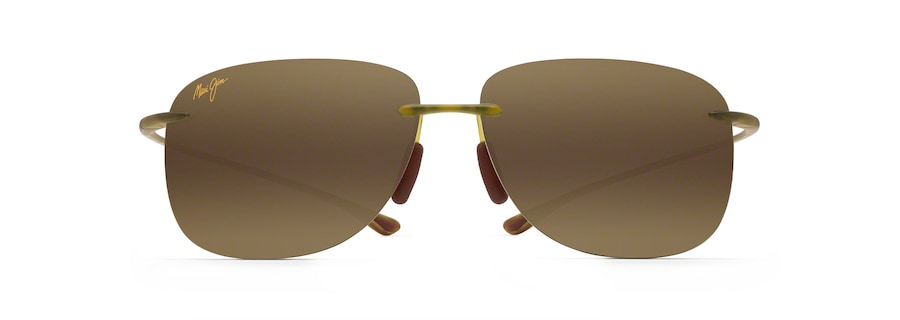 Occhiali da Sole senza montatura polarizzati HIKINA Maui Jim MM445-011 Matte Olive