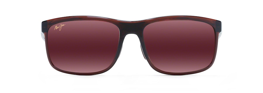 Occhiali da Sole polarizzati rettangolari HUELO Maui Jim MM449-025 Translucent Rootbeer