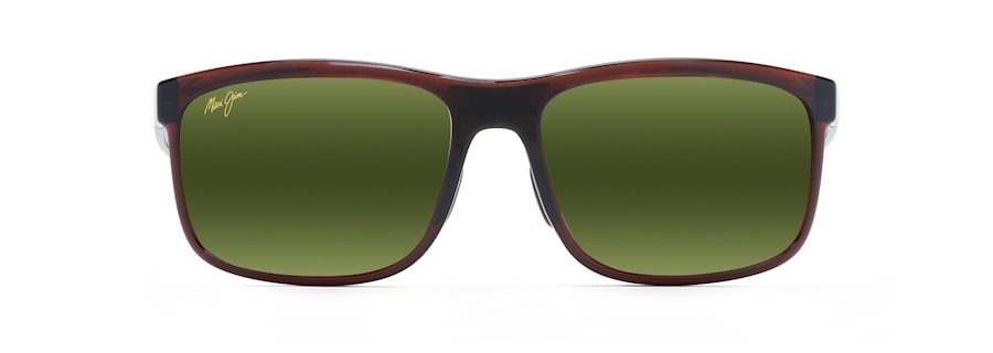 Occhiali da Sole polarizzati rettangolari HUELO Maui Jim MM449-029 Translucent Rootbeer