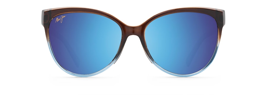 Occhiali da Sole polarizzati cat-eye 'OLU 'OLU Maui Jim MM537-033 Translucent Dark Chocolate with Blue