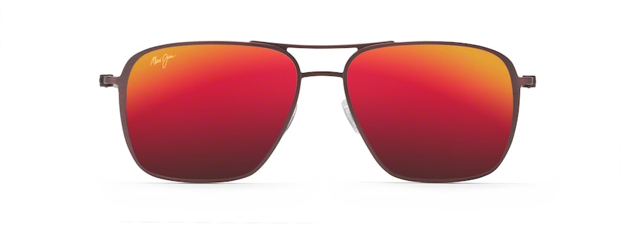 Occhiali da Sole polarizzati aviator BEACHES ASIAN FIT Maui Jim MM541N-031 Matte Brushed Burgundy