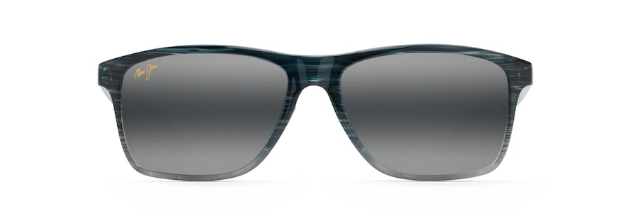 Occhiali da Sole polarizzati rettangolari ONSHORE Maui Jim MM798-003 Blue Black Stripe Fade