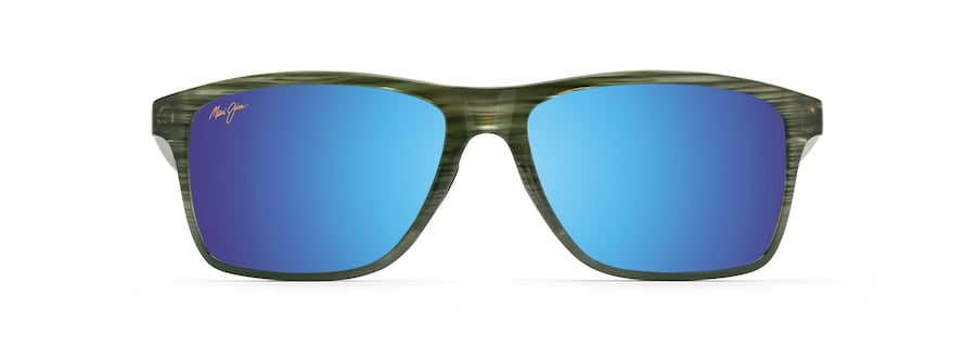 Occhiali da Sole polarizzati rettangolari ONSHORE Maui Jim MM798-012 Olive Stripe Fade