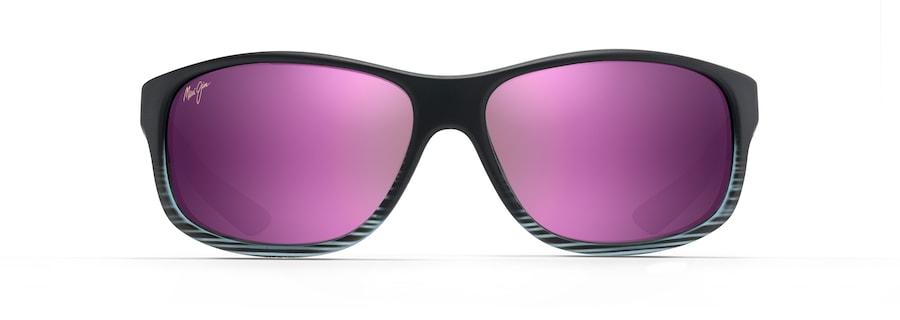 Occhiali da Sole polarizzati a mascherina KAIWI CHANNEL Maui Jim MM840-052 Nero grigio rigato