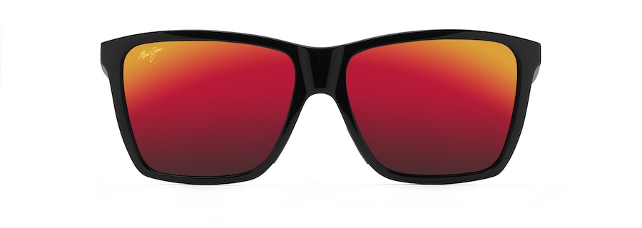 Occhiali da Sole polarizzati rettangolari CRUZEM Maui Jim MM864-008 Nero lucido