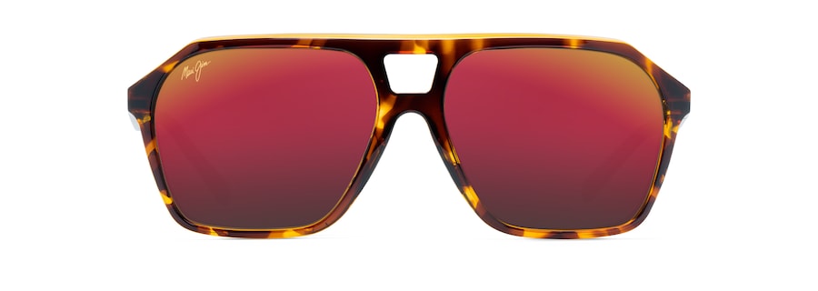 Occhiali da Sole polarizzati aviator WEDGES Maui Jim MM880-016 Tortoise with Amber interior