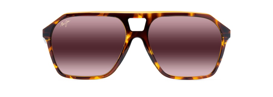 Occhiali da Sole polarizzati aviator WEDGES Maui Jim MM880-027 Tortoise with Amber interior