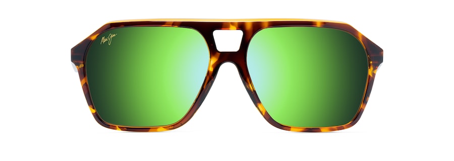 Occhiali da Sole polarizzati aviator WEDGES Maui Jim MM880-047 Tortoise with Amber interior