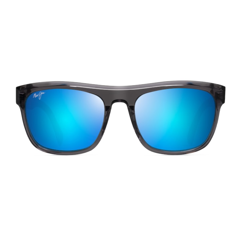 Occhiali da Sole polarizzati rettangolari S-TURNS Maui Jim B872-14 Dark Translucent Grey