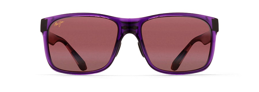 Occhiali da Sole polarizzati rettangolari RED SANDS ASIAN FIT Maui Jim R432N-28C Porpora sfumato