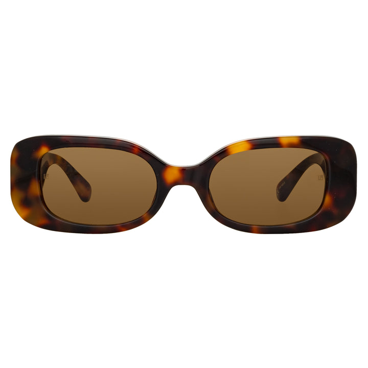 LINDA FARROW LOLA RECTANGULAR SUNGLASSES IN TORTOISESHELL LFL1117C2SUN