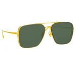 LINDA FARROW THE ASHER | AVIATOR SUNGLASSES IN LIGHT GOLD FRAME (C1) LFL1122C1SUN