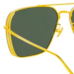 LINDA FARROW THE ASHER | AVIATOR SUNGLASSES IN LIGHT GOLD FRAME (C1) LFL1122C1SUN