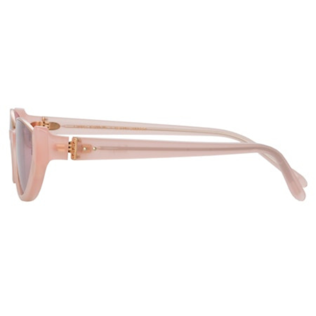 LINDA FARROW ROBYN CAT EYE SUNGLASSES LFL1169C6SUN PINK/ ROSE GOLD/ PINK MIRROR