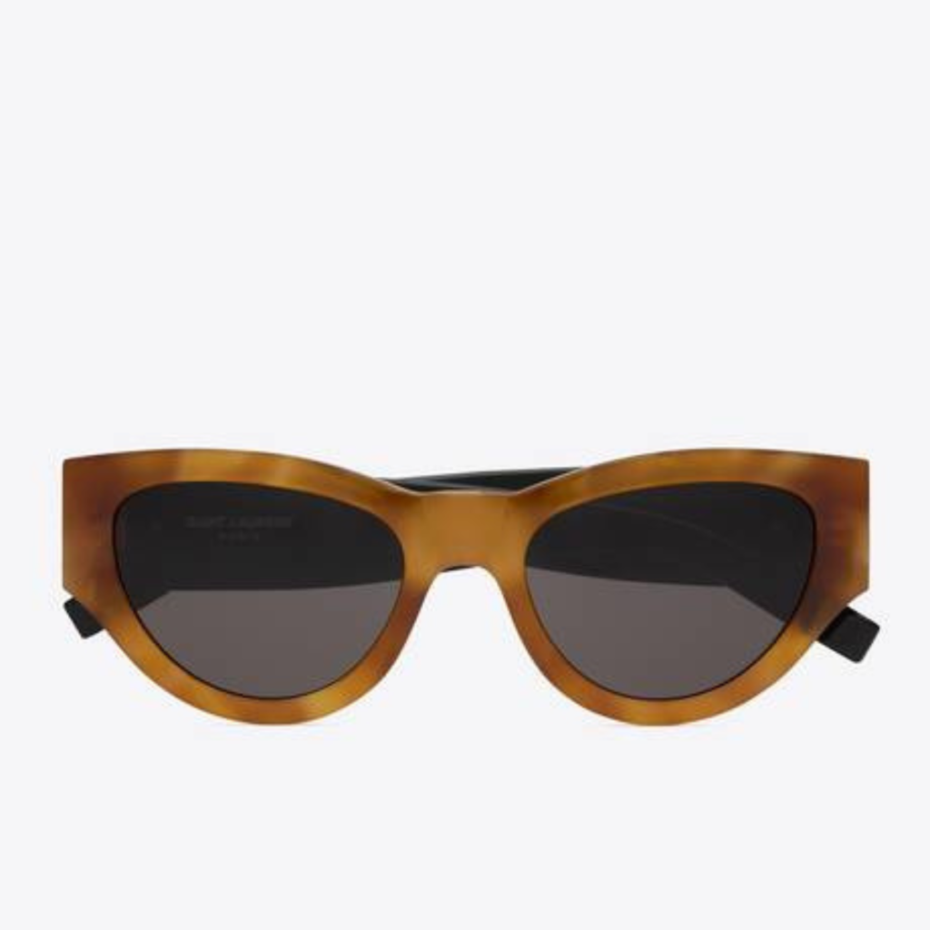 Occhiali da Sole con Montatura Spessa in Acetato Havana Saint Laurent SL M94 007