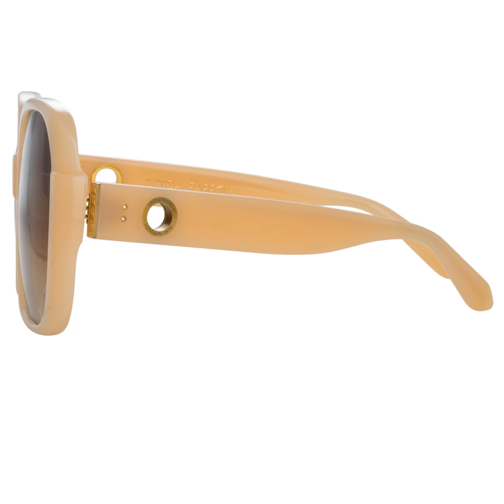 LINDA FARROW MIMA OVERSIZED SUNGLASSES IN PEACH LFL1401C4SUN