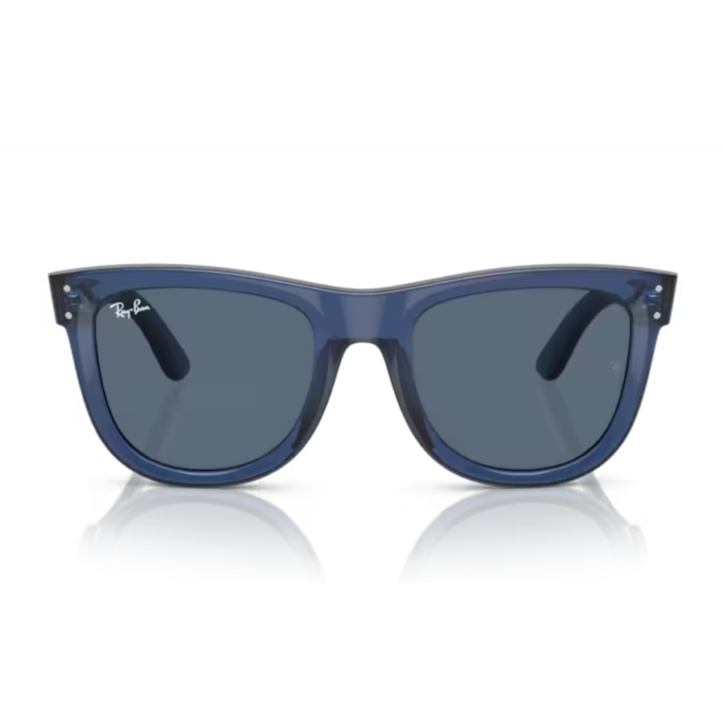 Occhiali da Sole Ray-Ban Wayfarer Reverse RBR0502S 67083A Blu Navy Trasparente