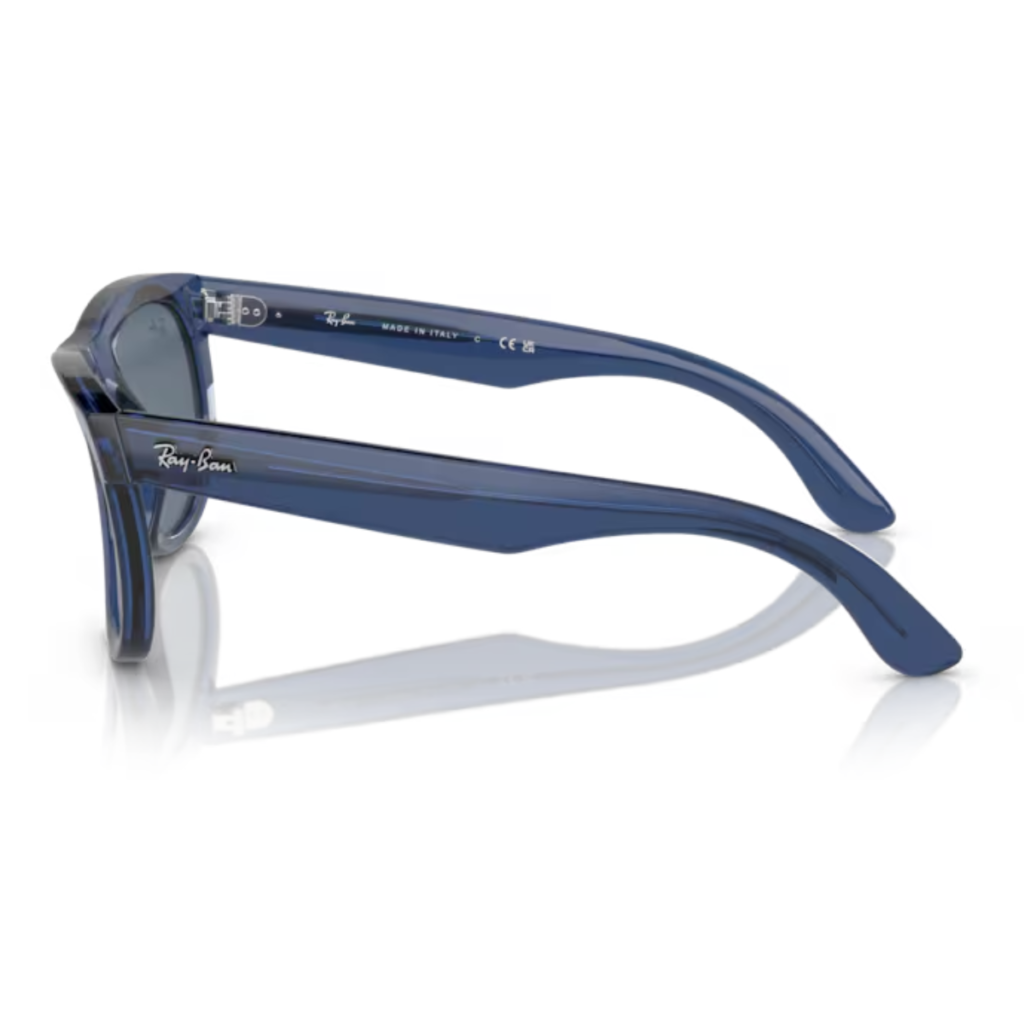 Occhiali da Sole Ray-Ban Wayfarer Reverse RBR0502S 67083A Blu Navy Trasparente