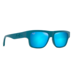 Occhiali da Sole polarizzati rettangolari moda KŌKUA Maui Jim B638-03 Blu petrolio opaco