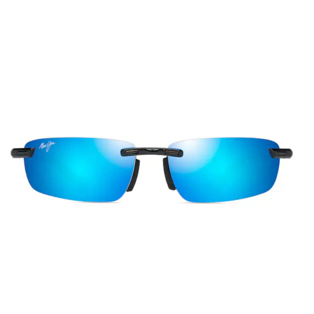 Occhiali da Sole polarizzati senza montatura ‘ILIKOU Maui Jim 630-02A Nero lucido con blu