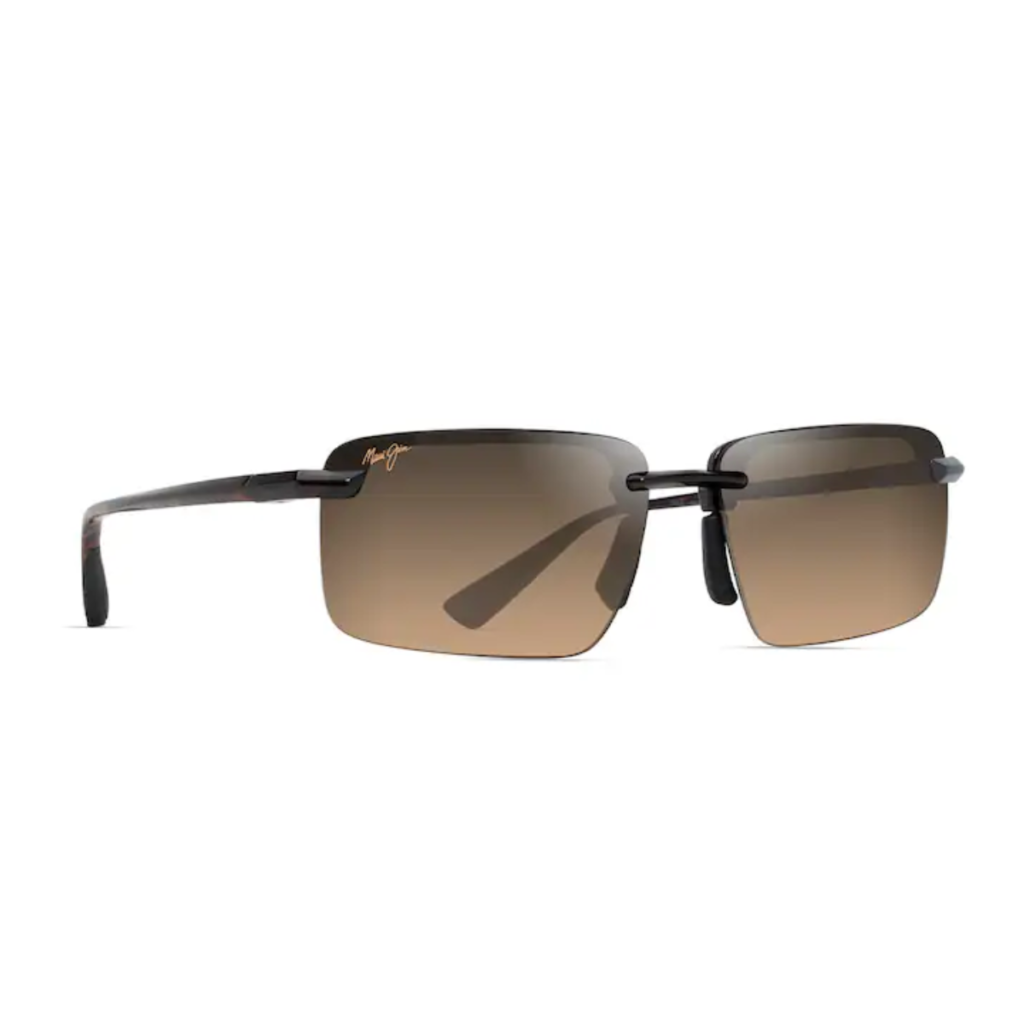 Occhiali da Sole senza montatura polarizzati LAULIMA Maui Jim 626-10A Shiny Dark Havana